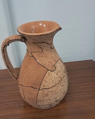 Brocca Sarda Vintage in Terracotta e Sughero