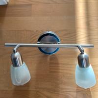 Lampada/applique da parete acciaio e vetro