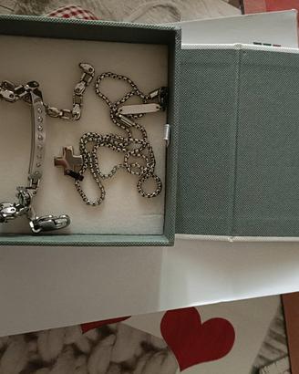 collana con croce+ bracciale 