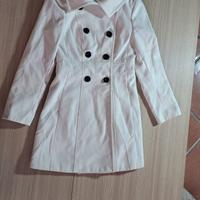 Cappotto doppiopetto Velour bianco elegante
