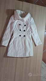 Cappotto doppiopetto Velour bianco elegante