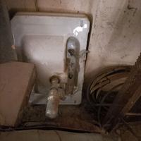 Lavabo ceramica con colonna originale anni 30