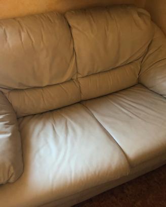 Divano letto in pelle