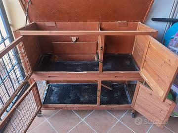Gabbia conigli legno