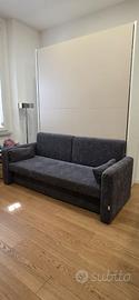 Letto a scomparsa con divano frontale