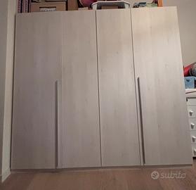 Armadio 4 ante Legno chiaro