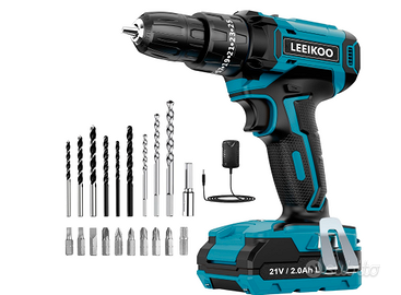 Trapano Avvitatore Batteria 21V, LEEIKOO