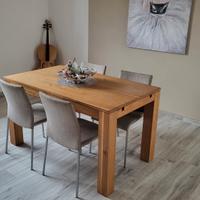 TAVOLO MODERNO LEGNO ROVERE MASSELLO