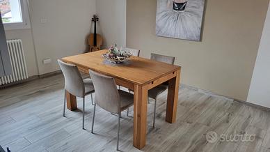 TAVOLO MODERNO LEGNO ROVERE MASSELLO