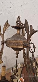 lampadario ottone Capidimonte