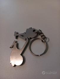 portachiavi Vespa artigianale acciaio INOX 316