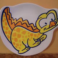 Piatto ceramica Tartasauri giallo per giglio