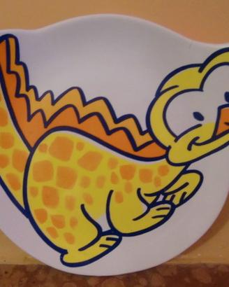 Piatto ceramica Tartasauri giallo per giglio