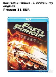 Box Fast & Furious - 1 DVD/Blu-ray originali