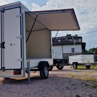 Carrello rimorchio furgonato negozio ambulante