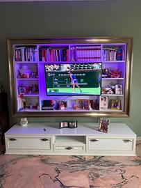 Mobile soggiorno di design con libreria e vano TV