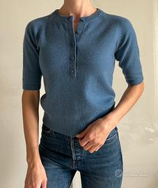 Maglione blu 100% cashmere donna misura xs nuovo