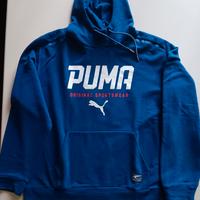 Felpa uomo blu con cappuccio XL Puma
