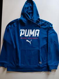 Felpa uomo blu con cappuccio XL Puma
