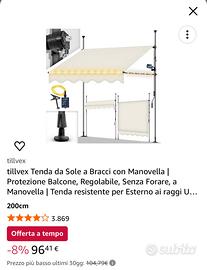 Tenda da balcone nuova
