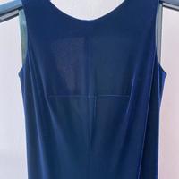 Abito Sera, Velluto Blu, TG 42, Vintage