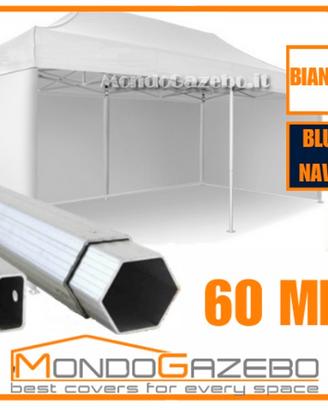 Gazebo professionale 3x6 alluminio 60mm con pareti