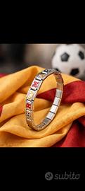 As Roma calcio bracciale acciaio 