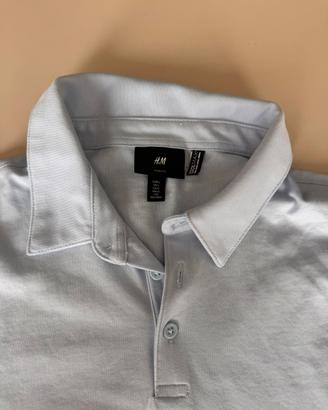 Polo Uomo H&M Slim Fit Azzurra Coolmax
