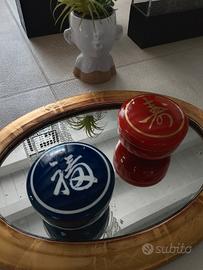 coppia di contenitori giapponesi ceramica 