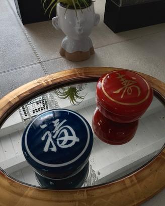 coppia di contenitori giapponesi ceramica 
