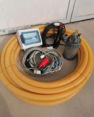 Elettropompa 380v e 30 metri di tubo e quadro