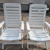 Coppia sedie in plastica da giardino