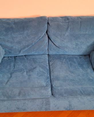 Divano alcantara blu "Flou"