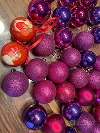 Palle albero natale fucsia/viola 53 pezzi