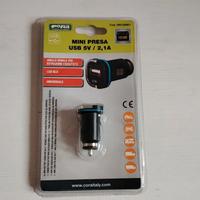 Mini Presa USB 5V/2,1A.  Cora.