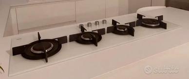 Piano cottura a gas Franke in vetro bianco