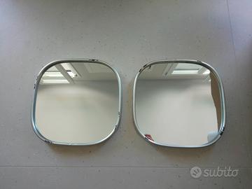 coppia di specchi vintage industriale da parete 