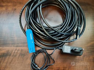 Lindy - Cavo Prolunga USB 3.0  10mt + alimentatore