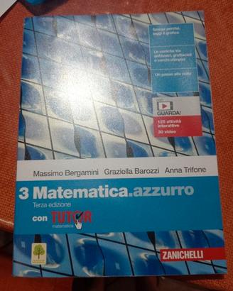 Libro matematica azzurro 3 ISBM 97 888 089 30 552