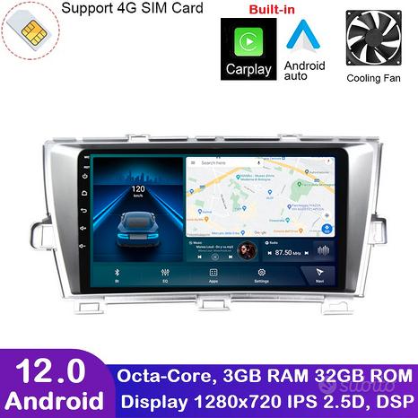 ANDROID autoradio navigatore Toyota Prius CarPlay