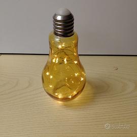 LAMPADINA IN VETRO GIALLO CON LED