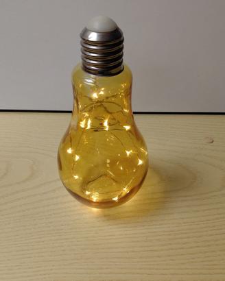 LAMPADINA IN VETRO GIALLO CON LED