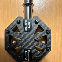 Pedali Flat neri in carbonio  per MTB o City Bike