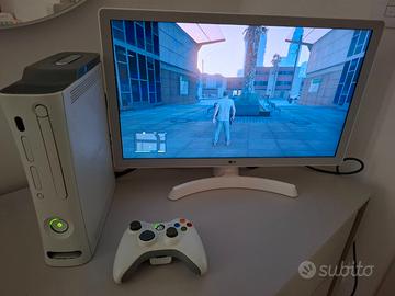 Xbox 360 fat bianca mod. + giochi + controller