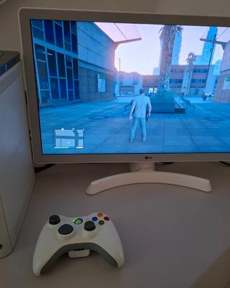 Xbox 360 fat bianca mod. + giochi + controller