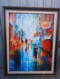 Quadro olio su tela Afremov 75x100 incorniciato