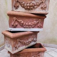 SPEDIBILI €100 di 4 Cassette decorate terracotta
