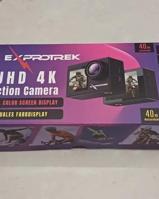 Camera Exprotrek Action Cam 20MP 4K Touch Screen