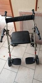 Deambulatore rollator pieghevole con 4ruotee