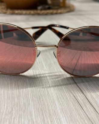 Occhiali Polaroid rosa montatura oro